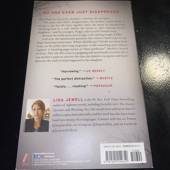 Book by Lisa Jewell “Then She Was Gone” New York Times best Seller - Picture 2 of 2
